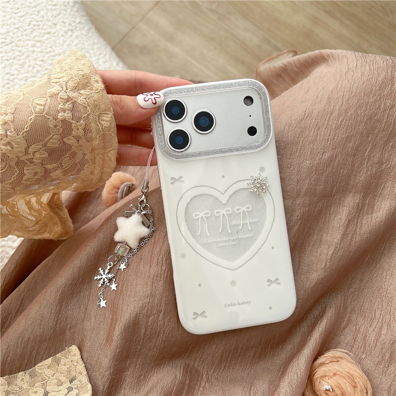 Ốp điện thoại TPU họa tiết nơ tình yêu cho iPhone 17 Pro max 16 Pro