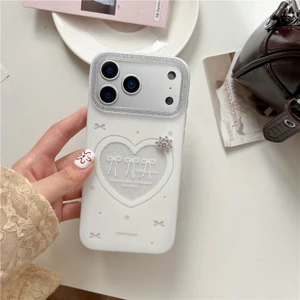 Ốp điện thoại TPU họa tiết nơ tình yêu cho iPhone 17 Pro max 16 Pro