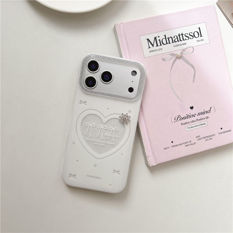 Ốp điện thoại TPU họa tiết nơ tình yêu cho iPhone 17 Pro max 16 Pro