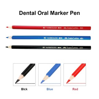 1 Cái / 3 Nha Khoa Răng Miệng Bút Đánh Dấu Gỗ Intraoral Marker Đỏ / Xanh / Đen Răng Giả Giả Sửa Chữa Răng Giả Dòng Dấu Hiệu