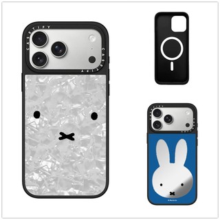 Từ Tính Không Dây Cho iPhone 17 16 15 14 13 Pro Max Plus Miffy Gương Khung Đen Cạnh Cứng Ốp điện thoại Ốp điện thoại Khắc Logo