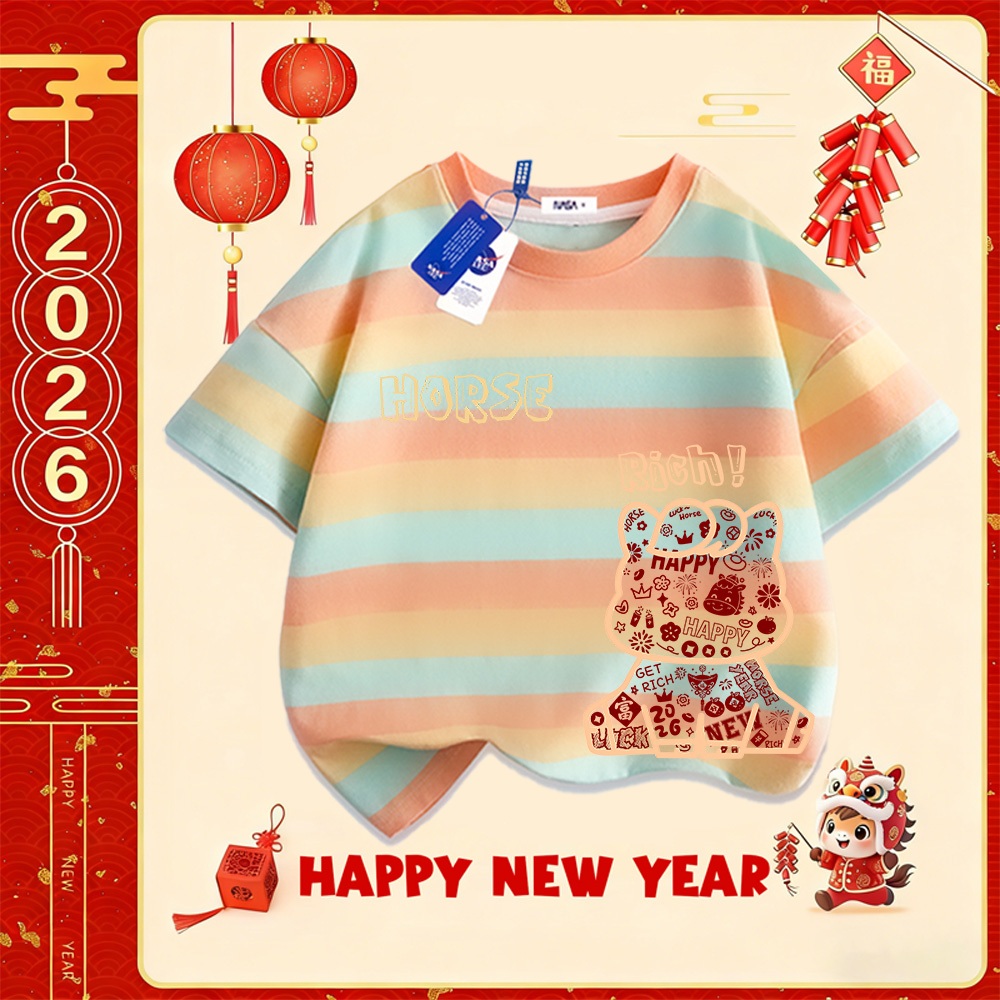 💥 Xu hướng hot 2025 💥 Áo thun trẻ em NASA họa tiết năm Bính Ngọ — 100% cotton — Unisex — Giao hàng ngay