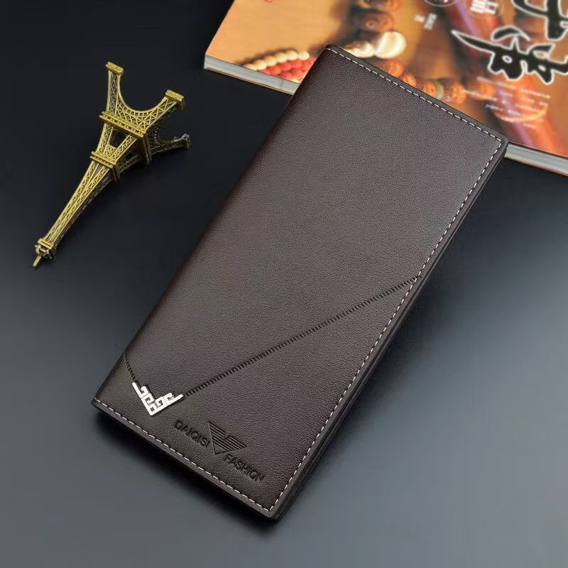 Ví nam Ví dài Da PU Ví mỏng dompet lelaki Ví đựng thẻ