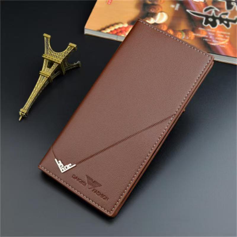 Ví nam Ví dài Da PU Ví mỏng dompet lelaki Ví đựng thẻ