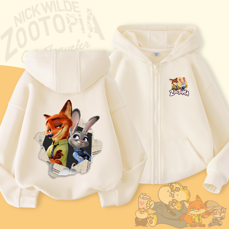 W.G.Q Áo Hoodie bé trai / bé gái, mùa xuân thu mỏng giản dị thoải mái, với  in hình Zootopia