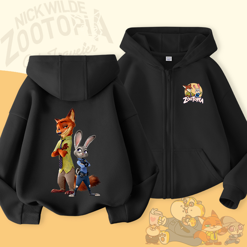 W.G.Q Áo Hoodie bé trai / bé gái, mùa xuân thu phong cách mỏng, giản dị thoải mái với  in hình Zootopia