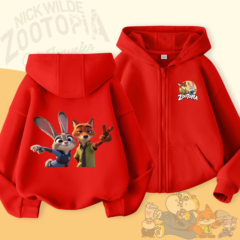 W.G.Q Áo Hoodie bé gái , mùa xuân thu phong cách mỏng giản dị thoải mái, có in hình thỏ và cáo