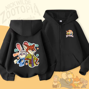 W.G.Q Áo Hoodie bé trai / bé gái, mùa xuân thu mỏng giản dị thoải mái, với in hình thành phố động vật điên rồ