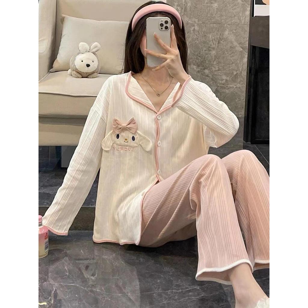 【Cotton 100%】Bộ đồ ngủ mặc nhà tay ngắn quần ngắn chất liệu mỏng mùa hè - Đồ ngủ ngọt ngào phong cách học sinh