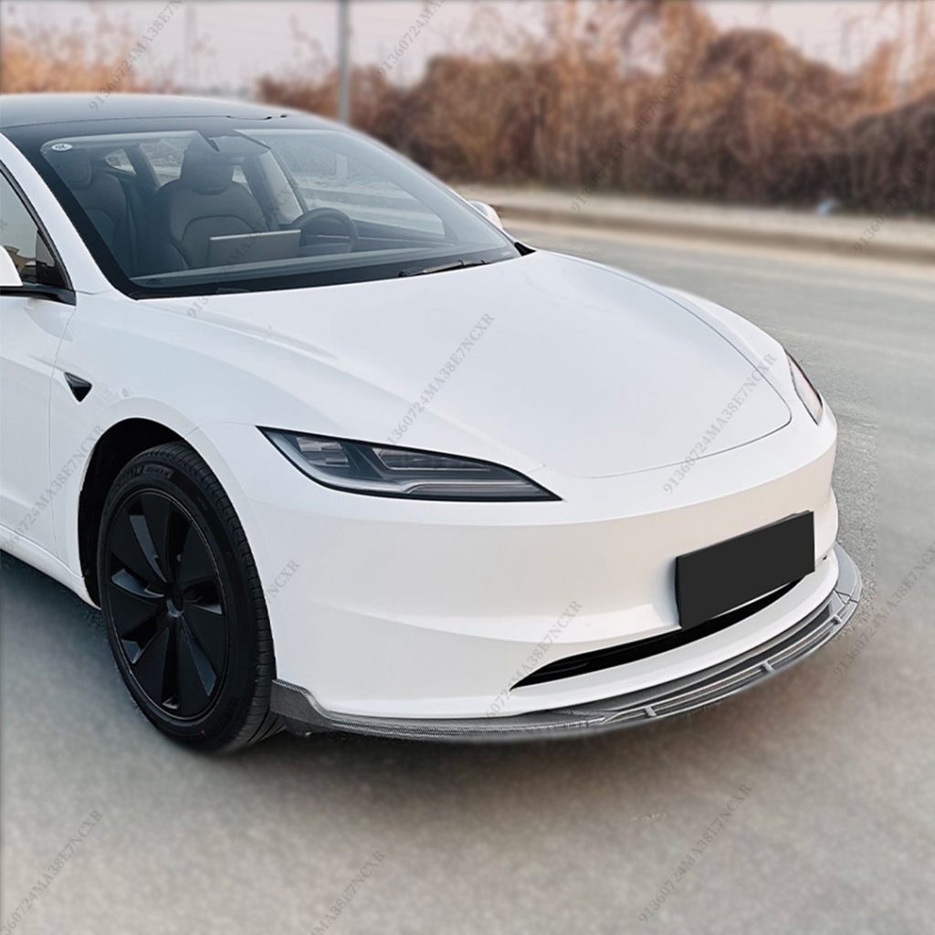 Trước Không Khí Đập Bộ Chia Ốp Lưng Bảo Vệ Môi Cho Tesla Model 3 Cao Nguyên 2024 2025 Điều Chỉnh Phụ Kiện Cơ Thể Bộ Điều Chỉnh