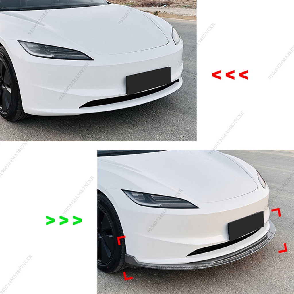 Trước Không Khí Đập Bộ Chia Ốp Lưng Bảo Vệ Môi Cho Tesla Model 3 Cao Nguyên 2024 2025 Điều Chỉnh Phụ Kiện Cơ Thể Bộ Điều Chỉnh