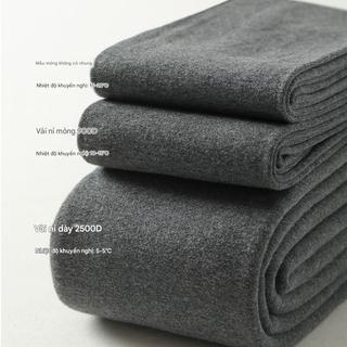 Quần Legging Màu Xám Dày Dặn Cho Nữ - Chất Vải Lông Cừu Giữ Ấm Tốt Cho Mùa Đông