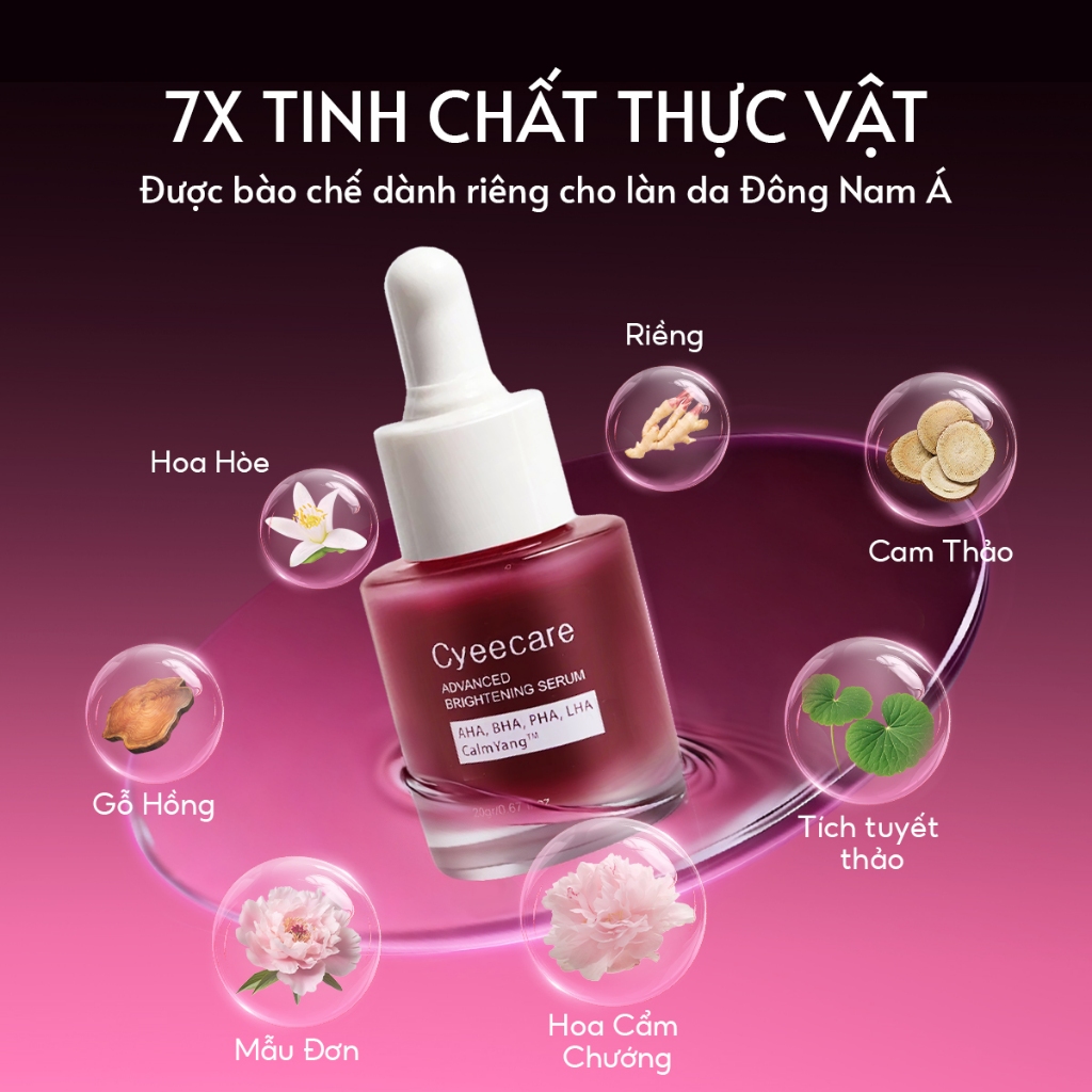 Serum Red Peel Tingle Cyeecare Tinh Chất AHA + BHA Peeling Da Giảm Mụn phục hồi tái tạo da sáng da 20g