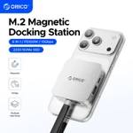Trạm nối từ tính ORICO 6 trong 1 USB C Hub M.2 NVMe Vỏ SSD 2230 10Gbps Hub với Ethernet 4K sang HDMI VGA PD Power USB 3.0 (MG5) — ảnh 1