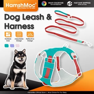 Bộ đi bộ thú cưng HamshMoc 360° Xoay Tay cầm có thể điều chỉnh Khe cắm đèn LED Hợp kim D Ring An toàn ngoài trời