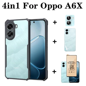 Ốp điện thoại di động chống rơi 4in1 OPPO A6X cho OPPO A5Pro A5i A3X A60pro Phim gốm bảo vệ màn hình và phim mặt sau phim ống kính