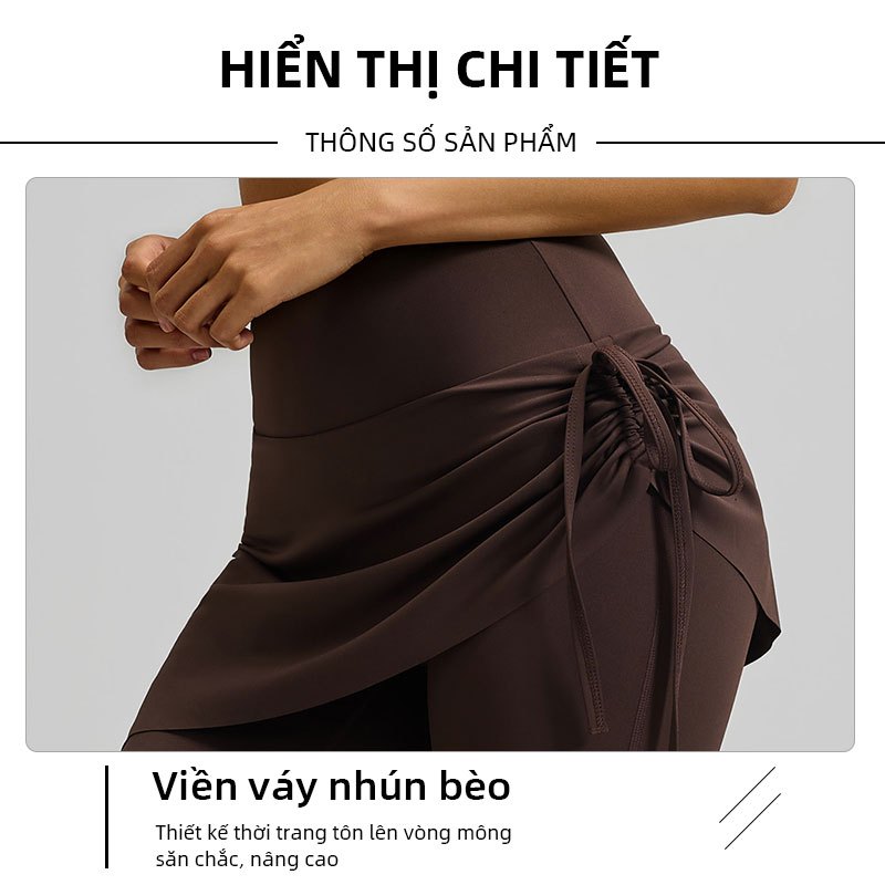 Quần tập Yoga hai trong một FUYOGI Dây xoắn eo cao vừa vặn Pilates tập thể dục co giãn cao