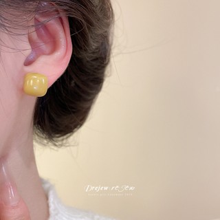 Bộ bông tai vuông DREJEW Resin dopamine - Tinh tế, nhỏ gọn, đa năng và cao cấp