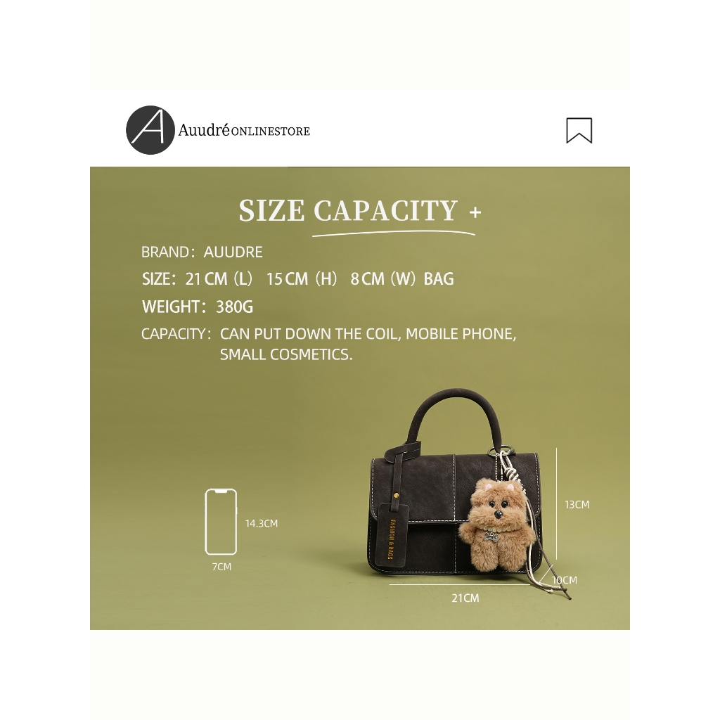 Auudre Retro Túi Xách Nữ Đi Làm Túi Messenger Túi Nhỏ | BigBuy360 - bigbuy360.vn