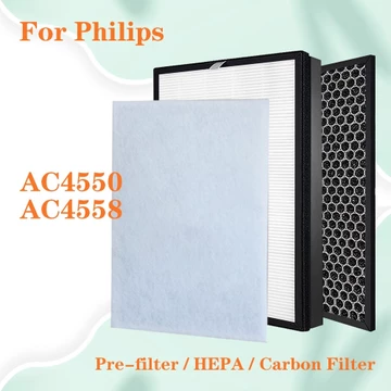 Dành Cho Máy Lọc Không Khí AC4550 AC4558 Thay Thế Bộ Lọc Philips HEPA Và Bộ Lọc Carbon Hoạt Động
