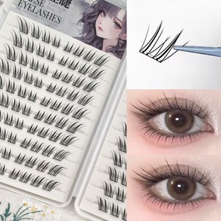 Lông mi giả Fox Eye Lông mi giả không dính keo tự nhiên để trang điểm Hanfu hàng ngày
