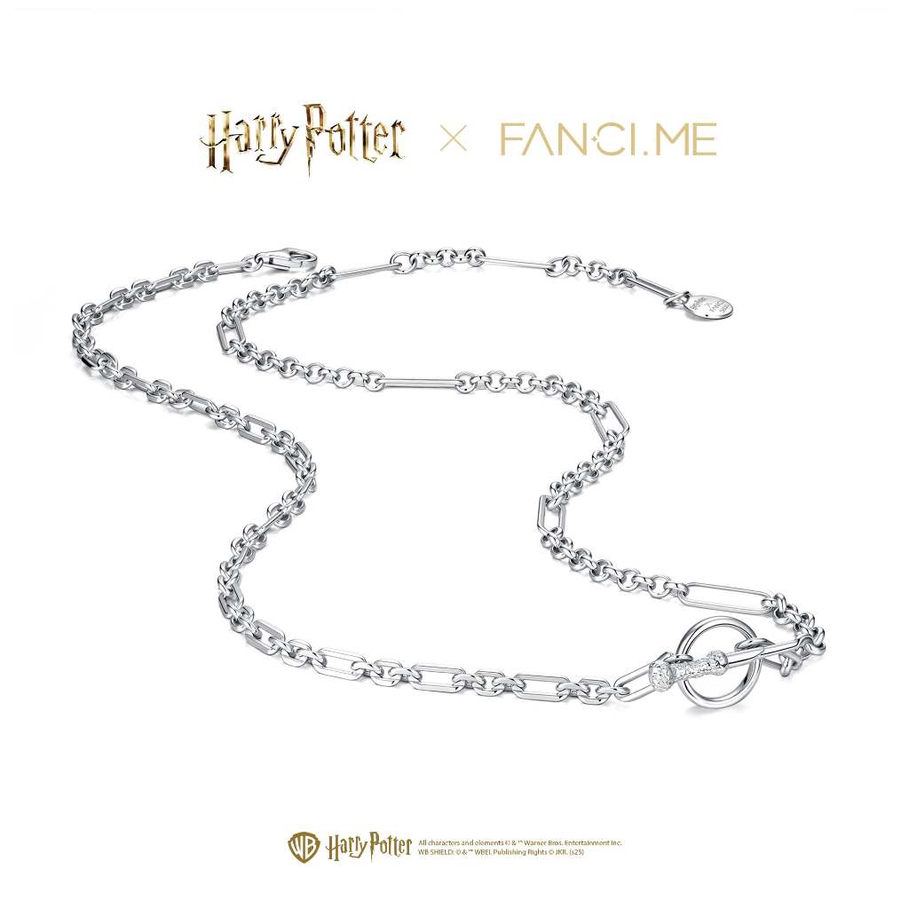 FanciMe x Harry Potter Magic Wand Sterling Silver Charm Vòng cổ (Không bao gồm mặt dây chuyền)