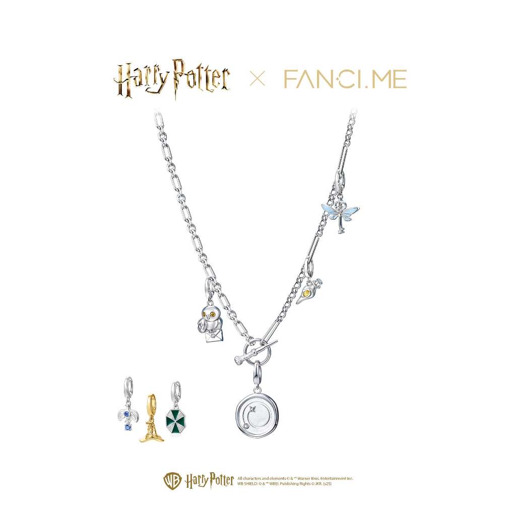 FanciMe x Harry Potter Magic Wand Sterling Silver Charm Vòng cổ (Không bao gồm mặt dây chuyền)