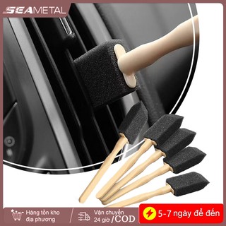 SEAMETAL 10 Cái / 20 Chiếc Bàn Chải Vệ Sinh Ô Tô Tay Cầm Bằng Gỗ Điều Hòa Không Khí Lỗ Thông Hơi Bàn Chải Làm Sạch Nội Thất Ô Tô Khoảng Cách Bụi Dụng Cụ Loại Bỏ