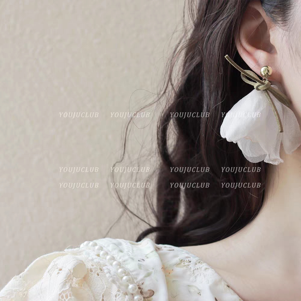 Bông tai ngọc trai giả thanh lịch kiểu Pháp Retro Bông tai thời trang phù hợp