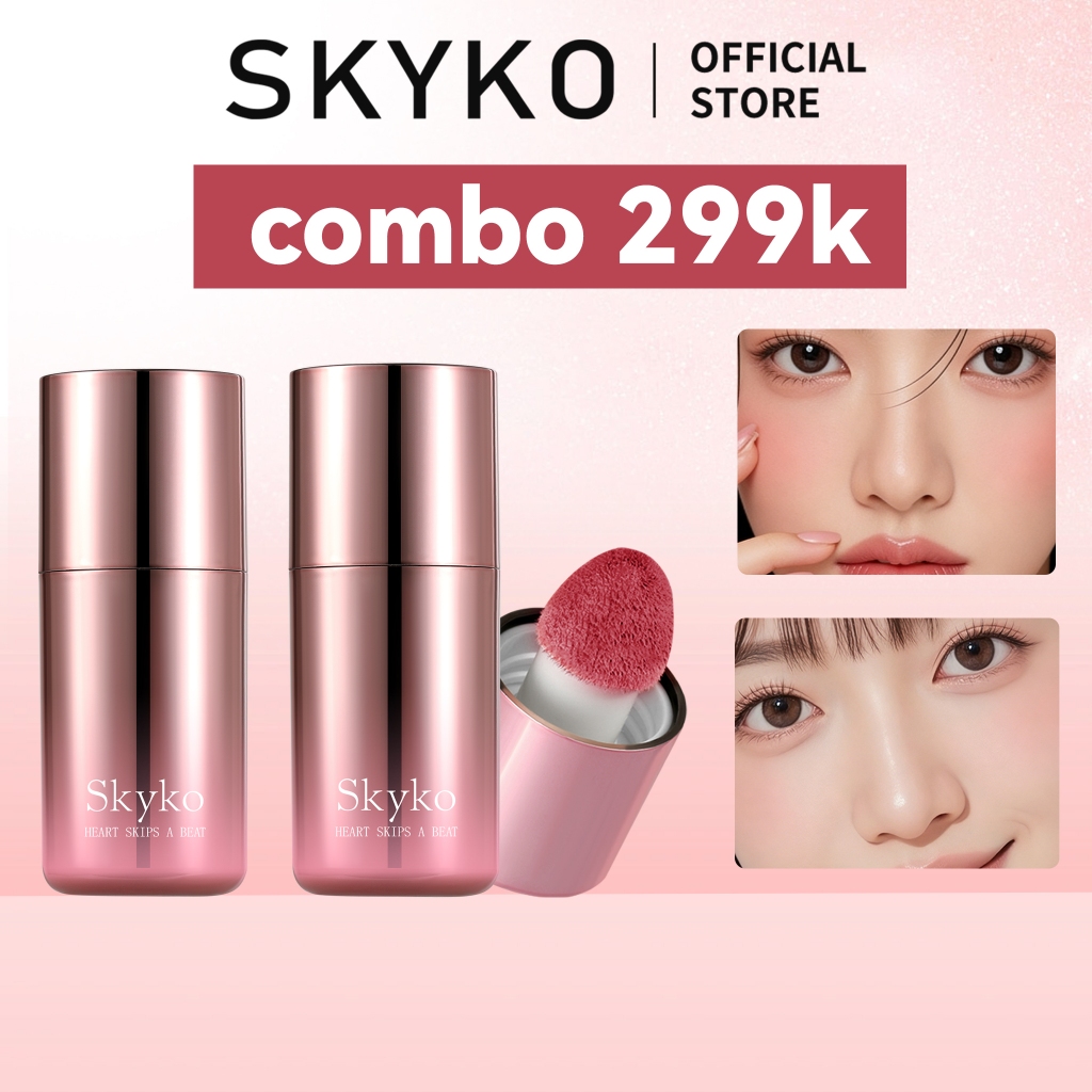 【Combo 299k】SKYKO Má Hồng Blush Dưỡng ẩm Phấn Má Hồng Dạng Lỏng 7 Màu