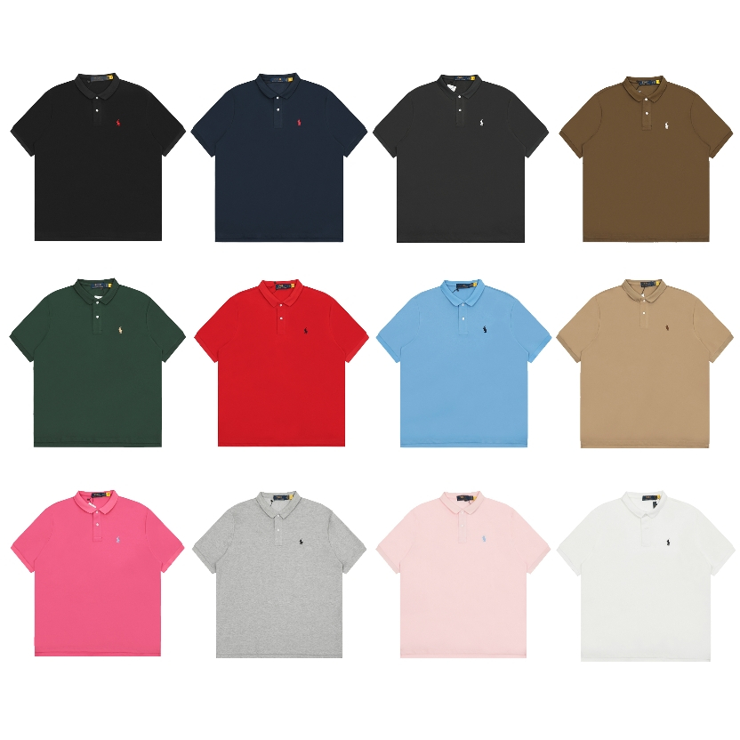Cổ Điển Áo Polo Tay Ngắn Thêu, Phù Hợp Unisex