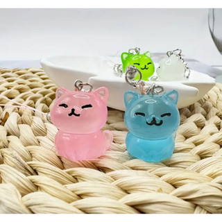 1 Chiếc Điện Thoại Di Động Mặt Dây Chuyền Nhiều Màu Sắc Dạ Quang Cười Mèo Dạ Quang Mèo Điện Thoại Di Động Mặt Dây Chuyền Dây Buộc