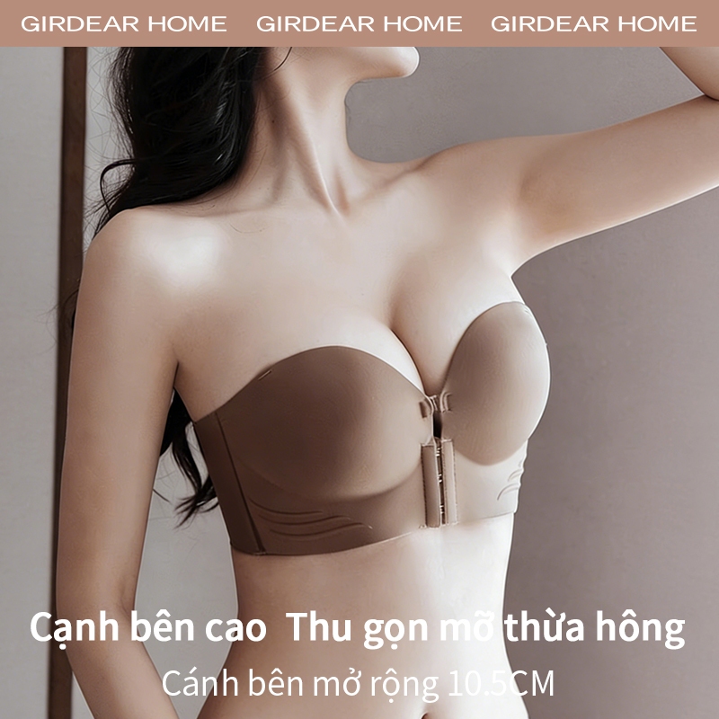 Girdear Home áo ngực không dây áo không dây Áo Nâng Ngực Vô Hình cho Váy Dự Tiệc Cô Dâu,Thoáng Khí, Chống Trơn Trượt,GH62