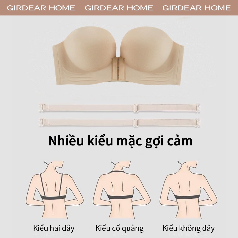 Girdear Home áo ngực không dây áo không dây Áo Nâng Ngực Vô Hình cho Váy Dự Tiệc Cô Dâu,Thoáng Khí, Chống Trơn Trượt,GH62