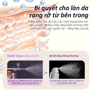 Máy Phun Sương, NIPLIFE Máy Phun Oxy Cầm Tay mini , Phun Tinh chất,  Máy Phun Sơn ombre nail