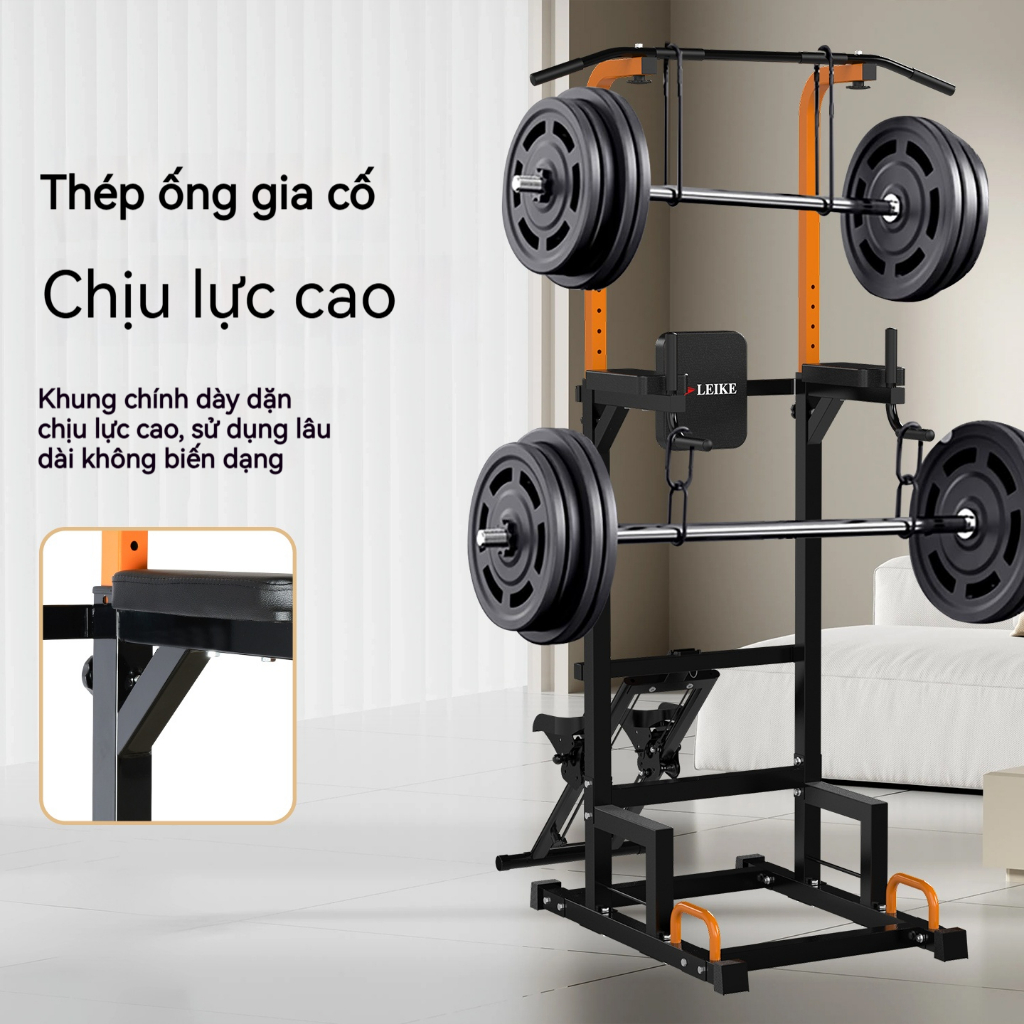 Leikefitness Xà đơn xà kép đa năng & Máy Leo Bậc Máy Leo Núi Tại Nhà 2 in1,Chịu tải 300kg,Thép dày.