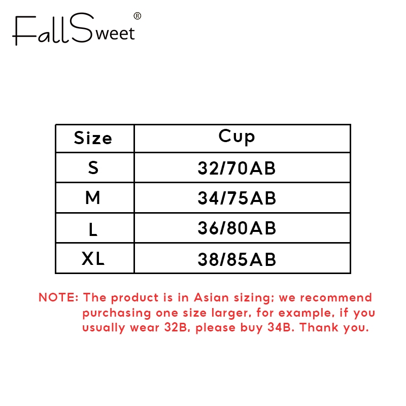 FallSweet 2 Cái Đồ Lót Cho Nữ Áo Ngực Không Dây AB Cup, Thiết Kế Mềm Mại, Nâng Đỡ Tốt