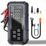 Máy bơm không khí ô tô không dây công suất cao Joysync 150PSI với dung lượng lớn 8000mAh, Màn hình hiển thị màu LED, Bộ khởi động nhảy khẩn cấp – Đa năng cho ô tô, xe máy và xe đạp — ảnh 1