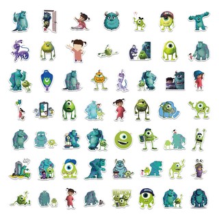 54 Chiếc Disney Monster Inc Dán Chống Thấm Nước DIY Notebook Điện Thoại Laptop Mũ Bảo Hiểm Xe Dán Đề Can