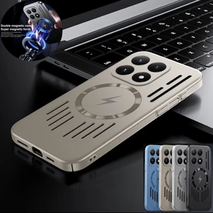 Ốp điện thoại PC cứng tản nhiệt cho Xiaomi MI 15T Pro 5G Vỏ từ tính Vỏ sạc không dây