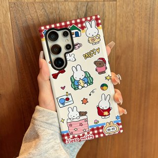 Ốp bảo vệ họa tiết thỏ Miffy dễ thương tương thích với Ốp điện thoại Samsung SU26 S23 Plus S23FE S24 S25 Plus A55 A56 A36