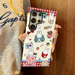 Ốp bảo vệ họa tiết thỏ Miffy dễ thương tương thích với Ốp điện thoại Samsung SU26 S23 Plus S23FE S24 S25 Plus A55 A56 A36