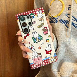 Ốp bảo vệ họa tiết thỏ Miffy dễ thương tương thích với Ốp điện thoại Samsung SU26 S23 Plus S23FE S24 S25 Plus A55 A56 A36