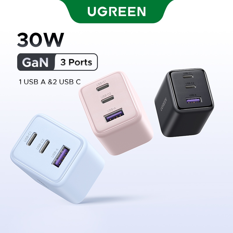[Nexode] Bộ sạc màu Dopamine USB C 3 cổng 30W UGREEN Sạc nhanh, Bộ chuyển đổi nguồn loại C cho iPhone 17 / 16 / 15 Series, Samsung Galaxy S25 / 24 / 23, iPad