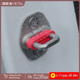SEAMETAL 4 Khóa Cửa Ô Tô Giảm Chấn Miếng Lót Silicon Chống Rung Im Lặng Giảm Chấn Đệm Khóa Cửa Khóa Bảo Vệ