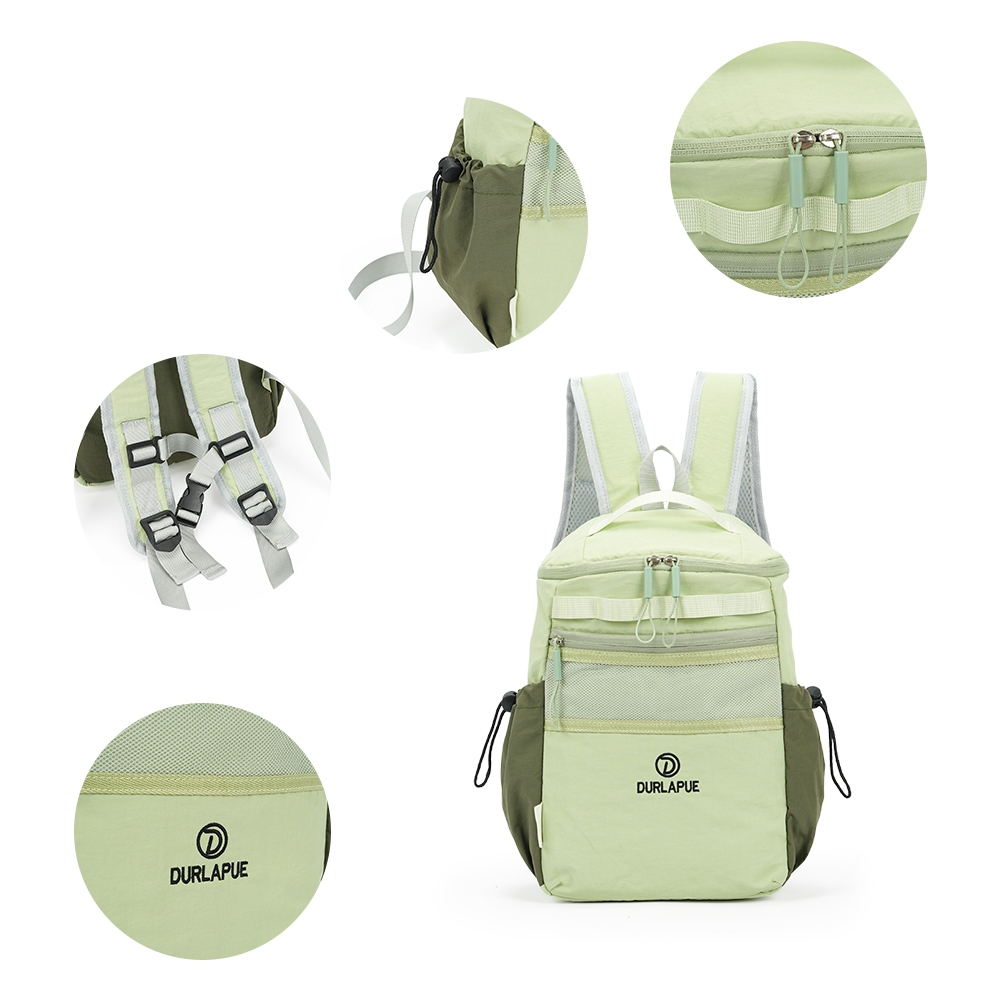 [Durlapue]（Mùa quay lại trường học）Ba lô vải Nylon phong cách thể thao thời trang đơn giản