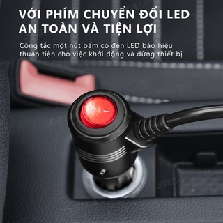Bộ chia bật lửa thuốc lá ô tô SEAMETAL 180W 1 Nam đến 2 / 3 Ổ cắm nữ 12V / 24V Bộ chuyển đổi nguồn sạc nhanh có công tắc