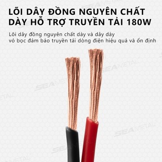 Bộ chia bật lửa thuốc lá ô tô SEAMETAL 180W 1 Nam đến 2 / 3 Ổ cắm nữ 12V / 24V Bộ chuyển đổi nguồn sạc nhanh có công tắc