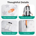 BAGSMART Unisex Ba lô cổ điển Túi sách đi học chống nước 14 – 15 Inch Ba lô đựng máy tính xách tay dành cho du lịch hàng ngày Trường đại học ngoài trời — ảnh 6