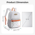 BAGSMART Unisex Ba lô cổ điển Túi sách đi học chống nước 14 – 15 Inch Ba lô đựng máy tính xách tay dành cho du lịch hàng ngày Trường đại học ngoài trời — ảnh 4